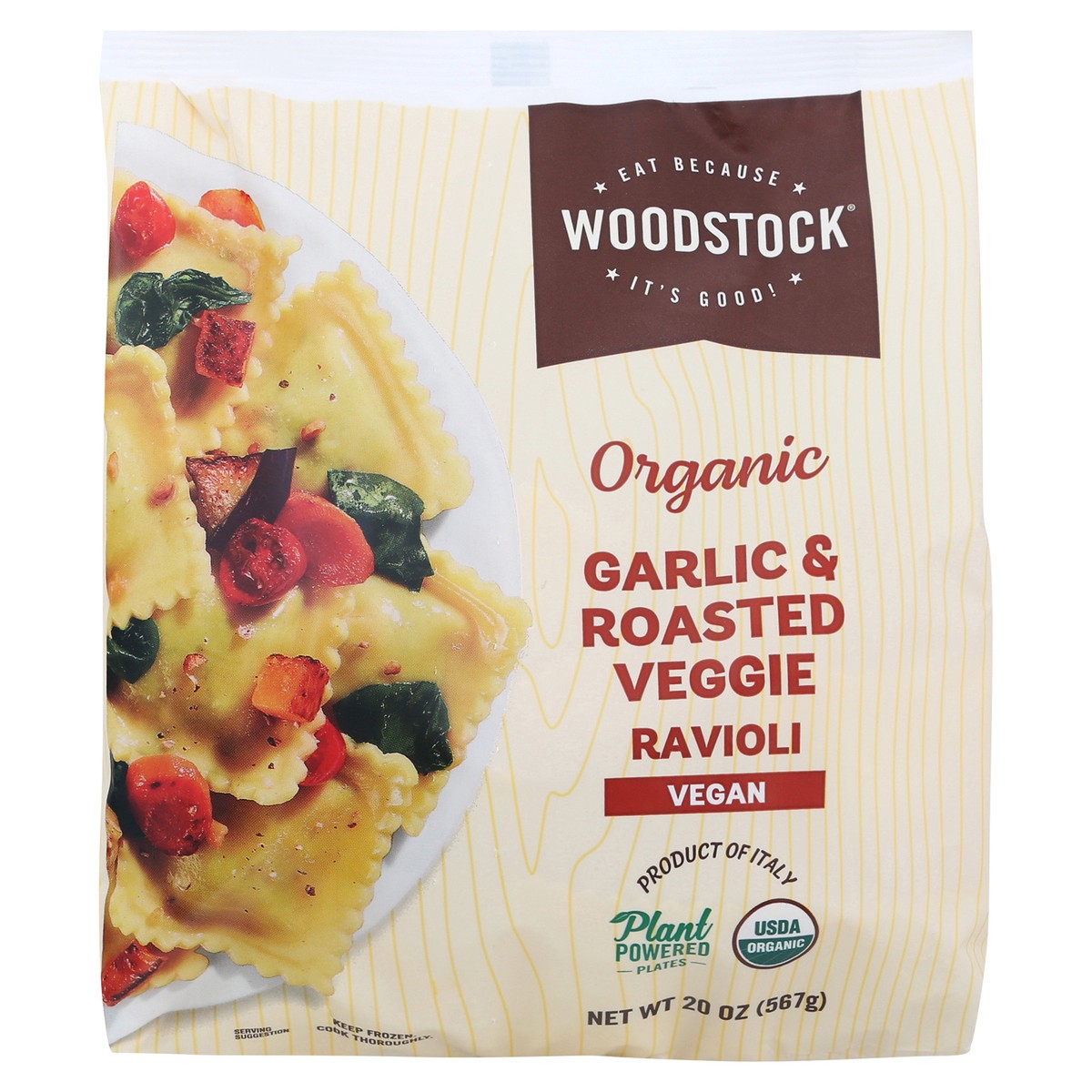 slide 8 of 14, Woodstock Organic Garlic & Roasted Veggie Ravioli 20 oz, 20 oz