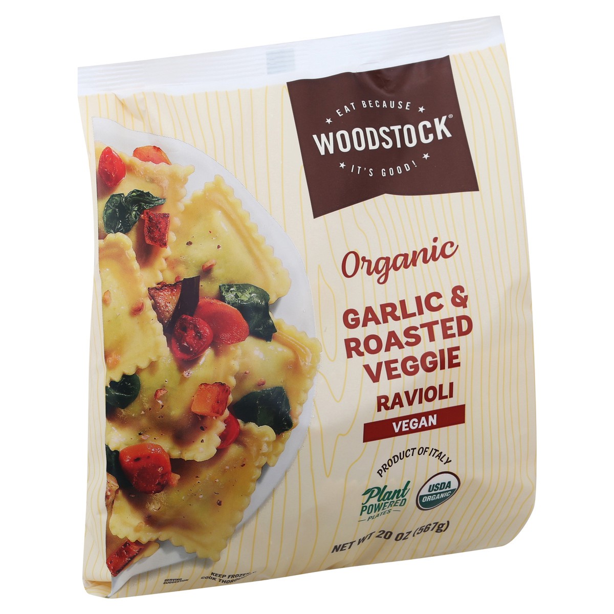 slide 10 of 14, Woodstock Organic Garlic & Roasted Veggie Ravioli 20 oz, 20 oz