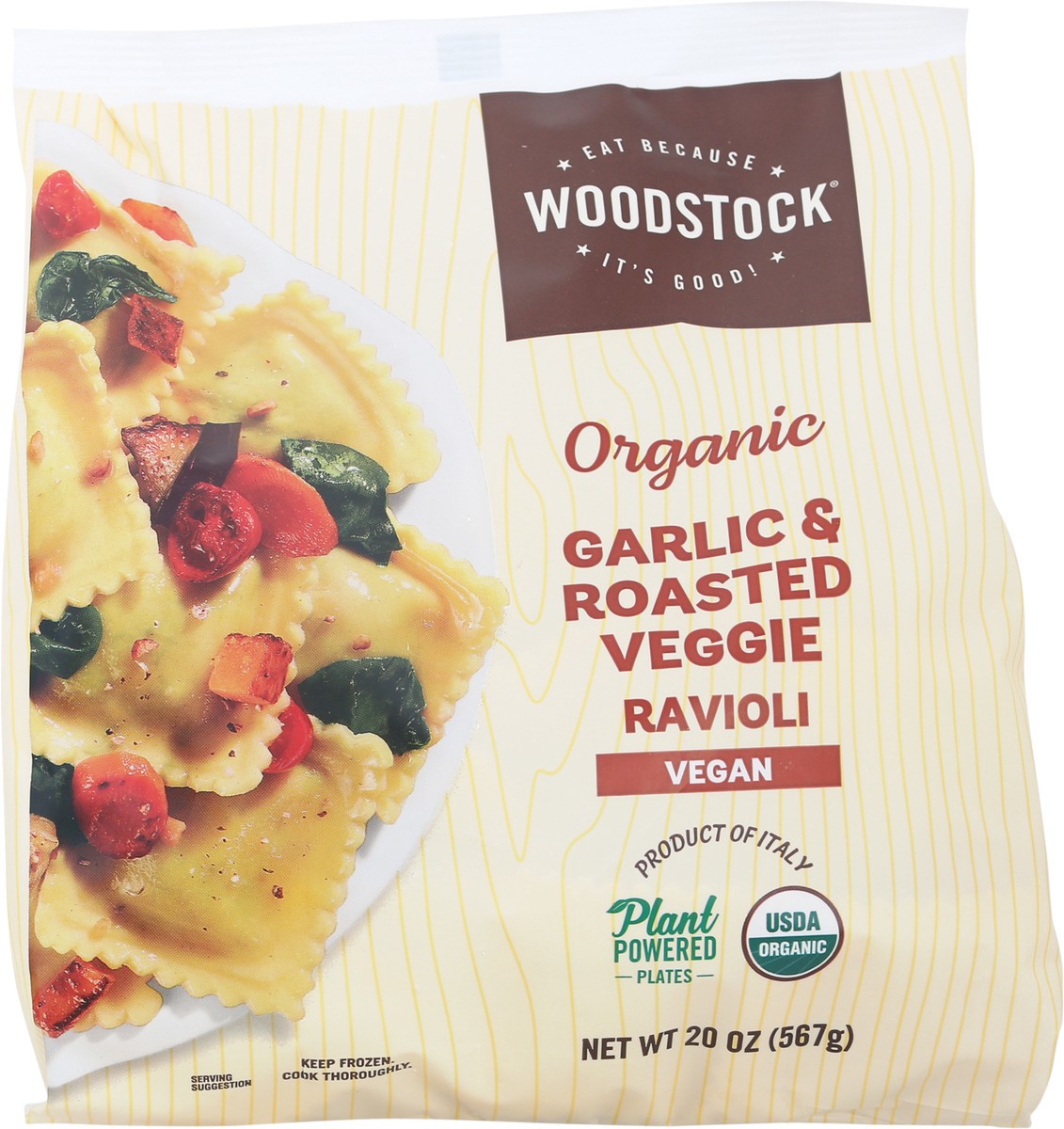 slide 1 of 14, Woodstock Organic Garlic & Roasted Veggie Ravioli 20 oz, 20 oz