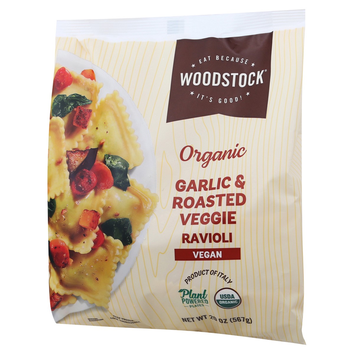 slide 6 of 14, Woodstock Organic Garlic & Roasted Veggie Ravioli 20 oz, 20 oz