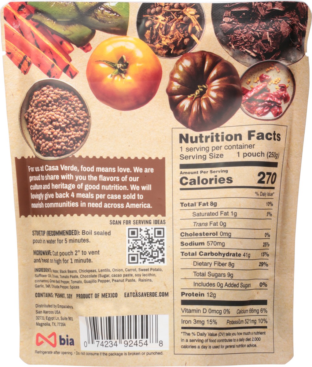 slide 9 of 14, Casa Verde Ilinel Food Co. Casa Verde Lentil Mole - 8.81 Oz, 8.81 oz