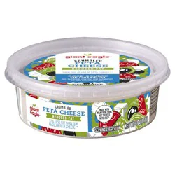 Giant Eagle Crumbled Feta Cheese, Reduced Fat