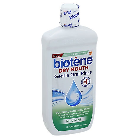 slide 1 of 1, Biotene Dry Mouth Oral Rinse Gentle Mild Mint, 16 fl oz