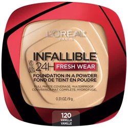 L'Oréal Infallible Up to 24H Fresh Wear Foundation in a Powder - 120 Vanilla - 0.31oz