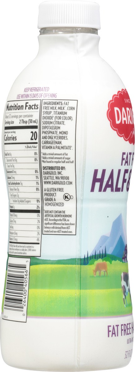 slide 3 of 14, Darigold Fat Free Half & Half 32 fl oz Bottle, 32 fl oz
