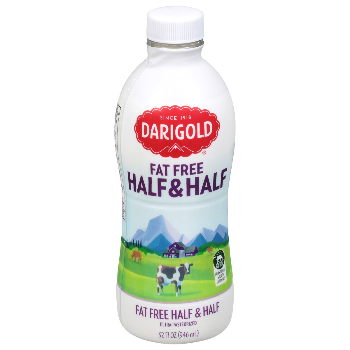 slide 1 of 14, Darigold Fat Free Half & Half 32 fl oz Bottle, 32 fl oz