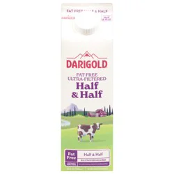 Darigold Fat Free Half & Half 32 fl oz Bottle