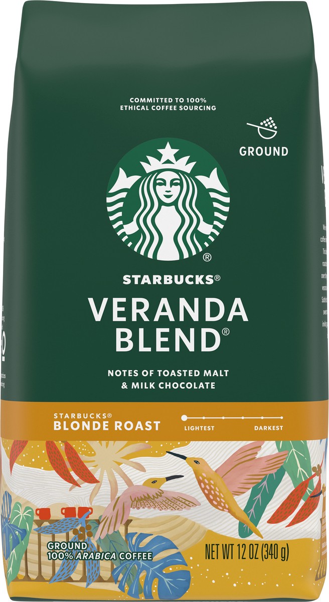 slide 1 of 5, Starbucks Blonde Roast Ground Coffee — Veranda Blend — 100% Arabica — 1 bag (12 oz.), 12 oz