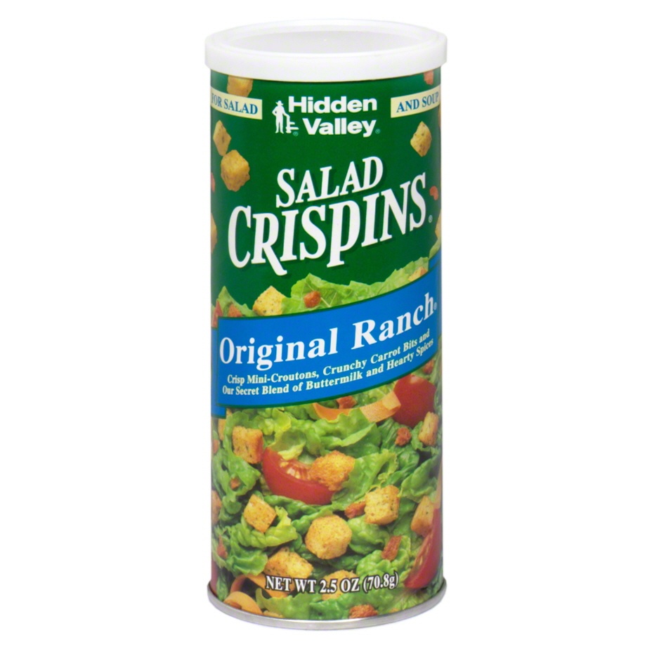 slide 1 of 1, Hidden Valley Salad Crispins Original Ranch Croutons, 2.5 oz