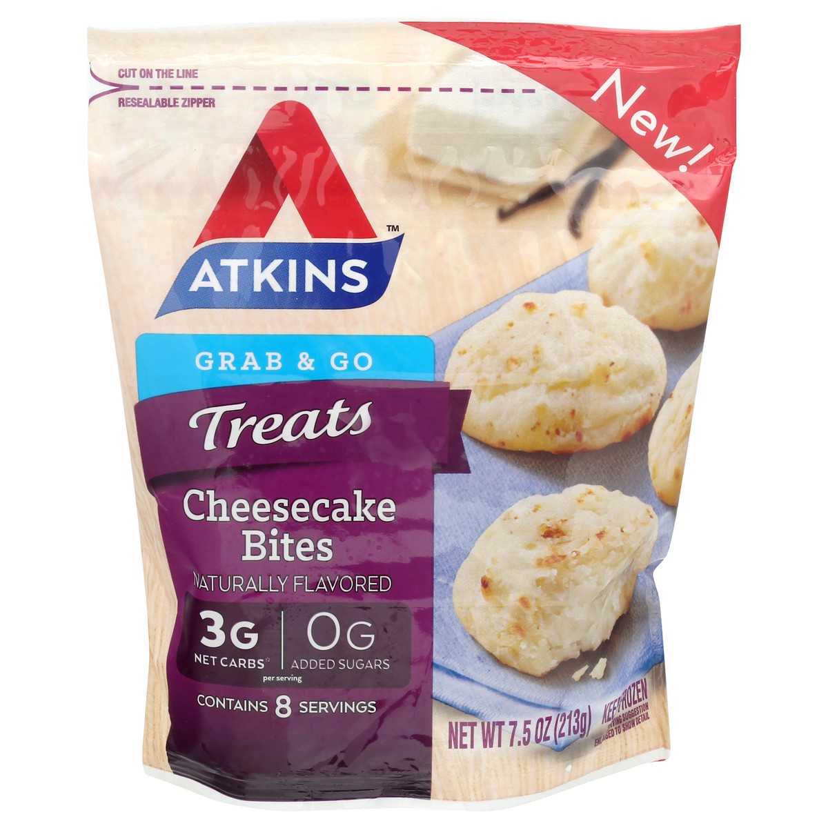 slide 1 of 12, Atkins Cheesecake Bites, 7.5 oz