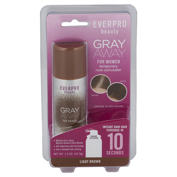 slide 1 of 1, Everpro Gray Away For Women - Black/Dark Brown, 1.5 oz