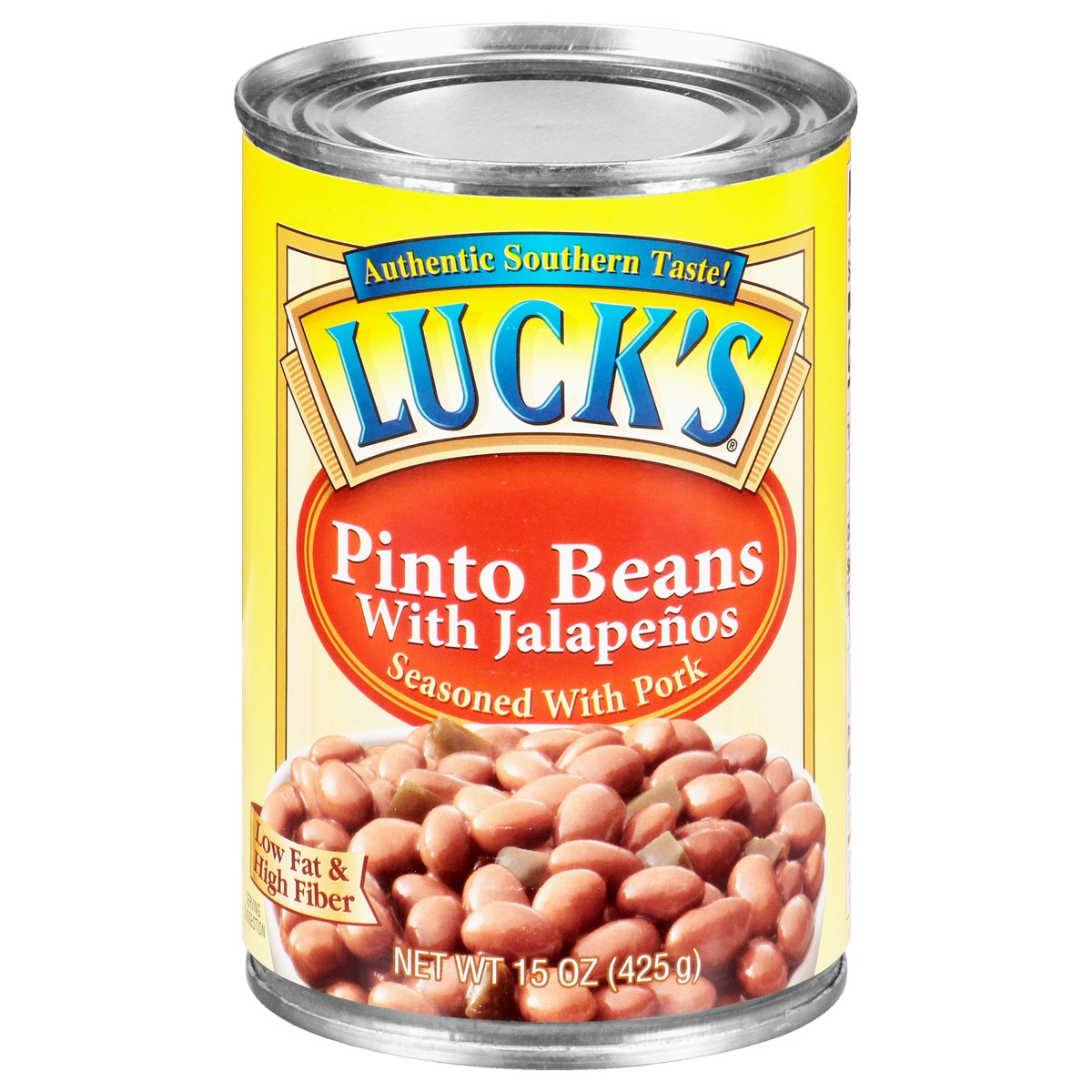 slide 1 of 1, Luck's Pinto Beans with Jalapenos, 15 oz