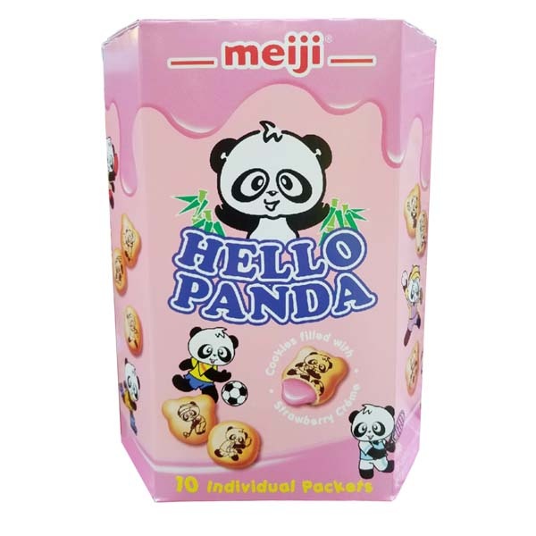 slide 1 of 1, Meiji Big Hello Panda Strawberry, 9.1 oz