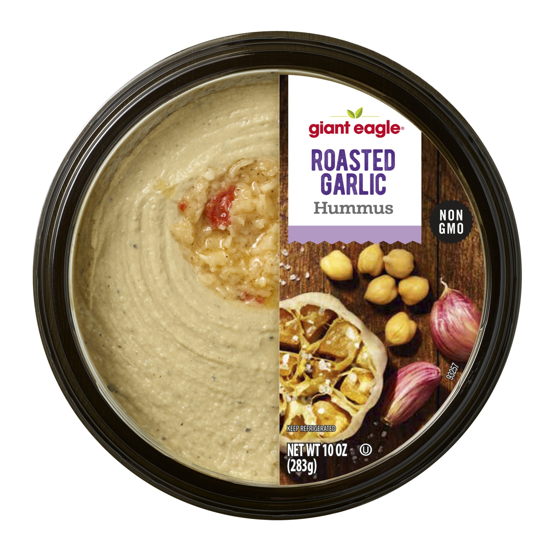 slide 1 of 1, Giant Eagle Hummus, Roasted Garlic, 10 oz