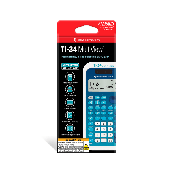 slide 5 of 6, Texas Instruments Ti-34 Multiview Scientific Calculator, 1 ct