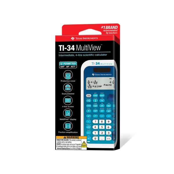 slide 3 of 6, Texas Instruments Ti-34 Multiview Scientific Calculator, 1 ct