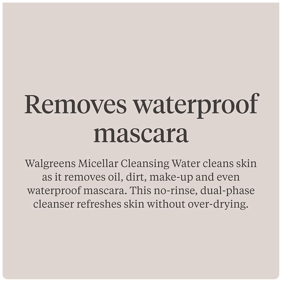 slide 4 of 5, Walgreens Micellar Cleansing Water Fragrance Free, 13.5 fl oz