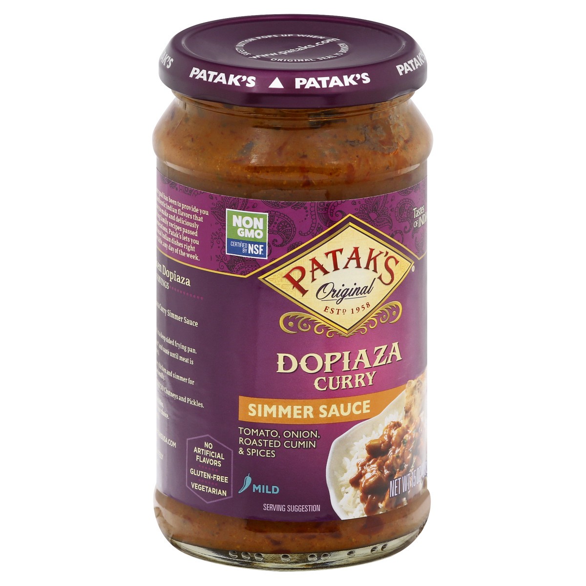 slide 6 of 9, Patak's Dopiaza Simmer Sauce 15 oz, 15 oz