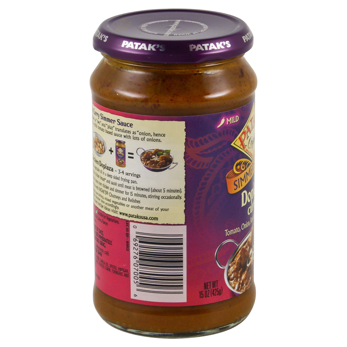 slide 2 of 4, Patak's Simmer Sauce Dopiaza Curry, 15 oz