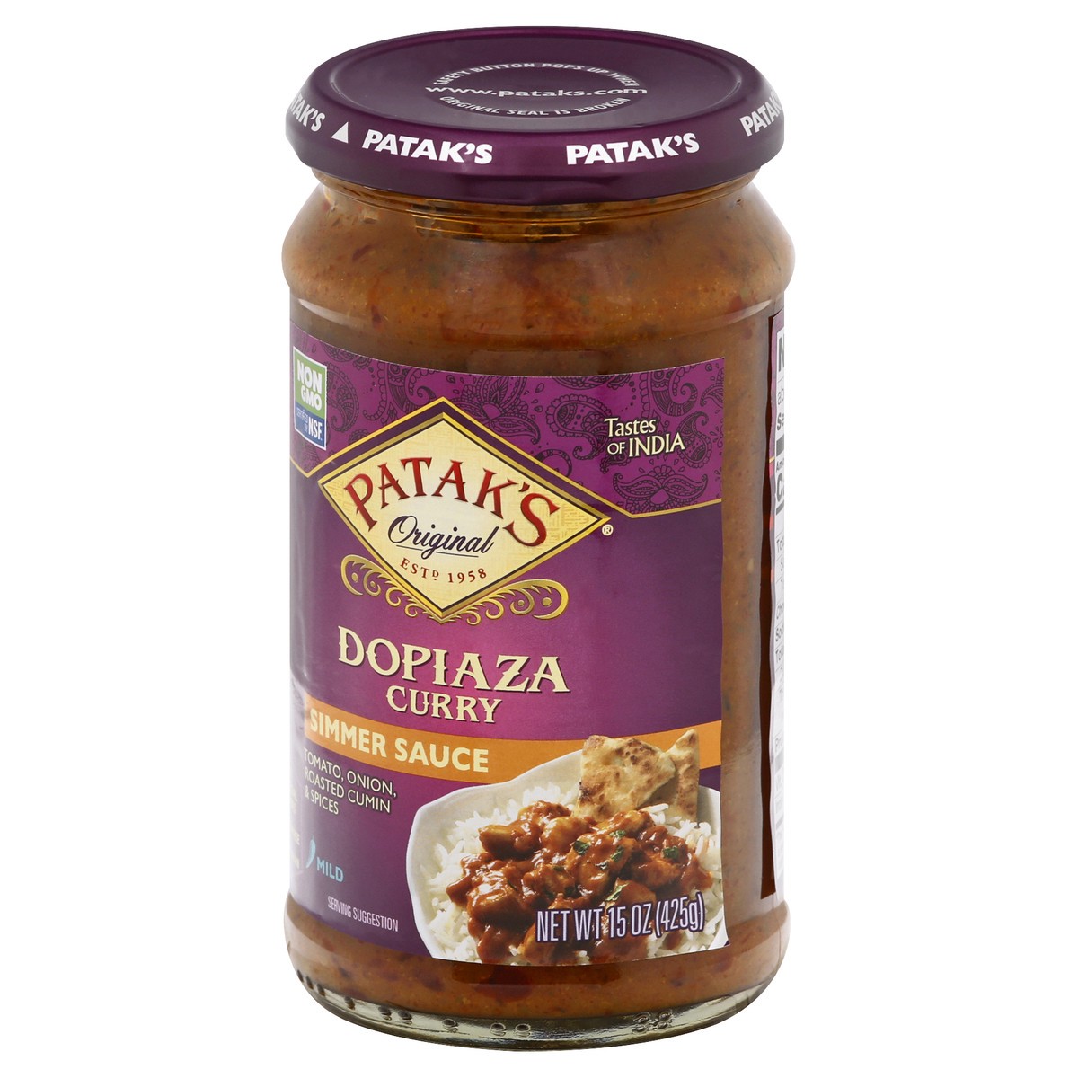slide 9 of 9, Patak's Dopiaza Simmer Sauce 15 oz, 15 oz