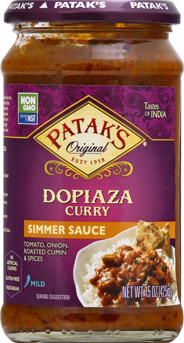 slide 3 of 9, Patak's Dopiaza Simmer Sauce 15 oz, 15 oz