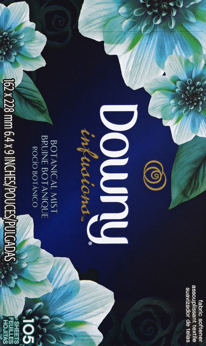 slide 5 of 6, Downy Infusions Refresh Birch Water & Botanicals Dryer Sheets 105 ea, 105 ct