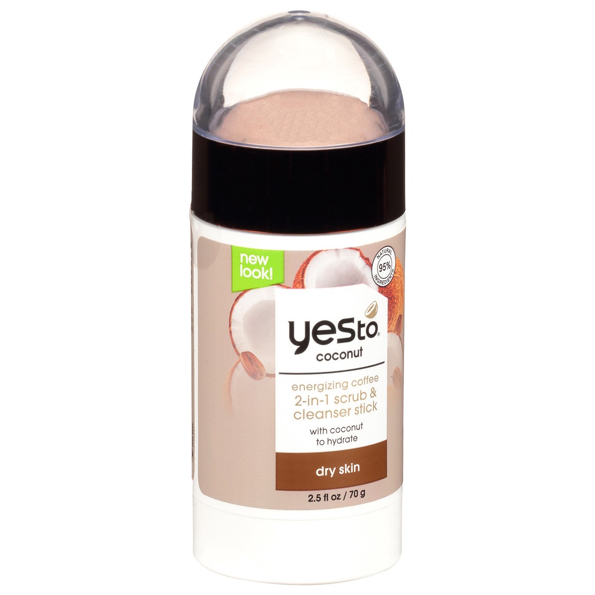 slide 9 of 11, Yes to Coconut Energizing Coffee 2-in-1 Dry Skin crub & Cleanser Stick 2.5 oz, 1 ct