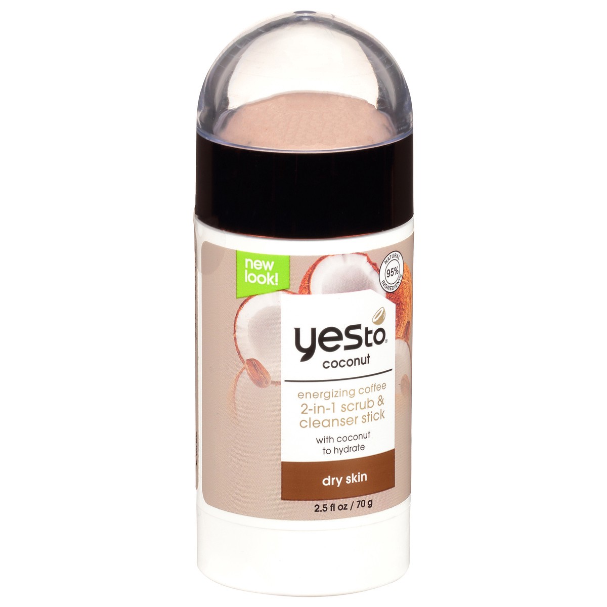 slide 8 of 11, Yes to Coconut Energizing Coffee 2-in-1 Dry Skin crub & Cleanser Stick 2.5 oz, 1 ct