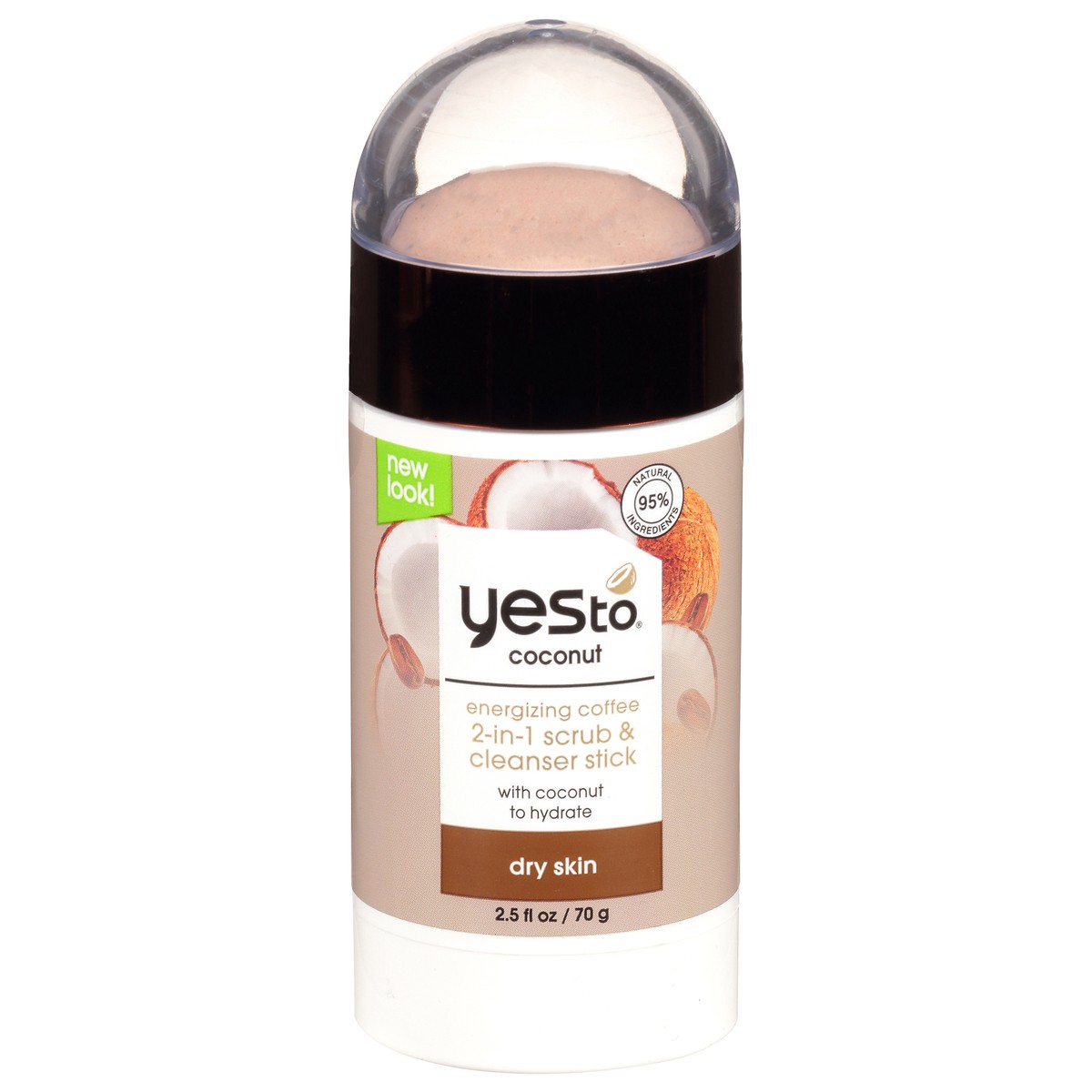 slide 1 of 11, Yes to Coconut Energizing Coffee 2-in-1 Dry Skin crub & Cleanser Stick 2.5 oz, 1 ct