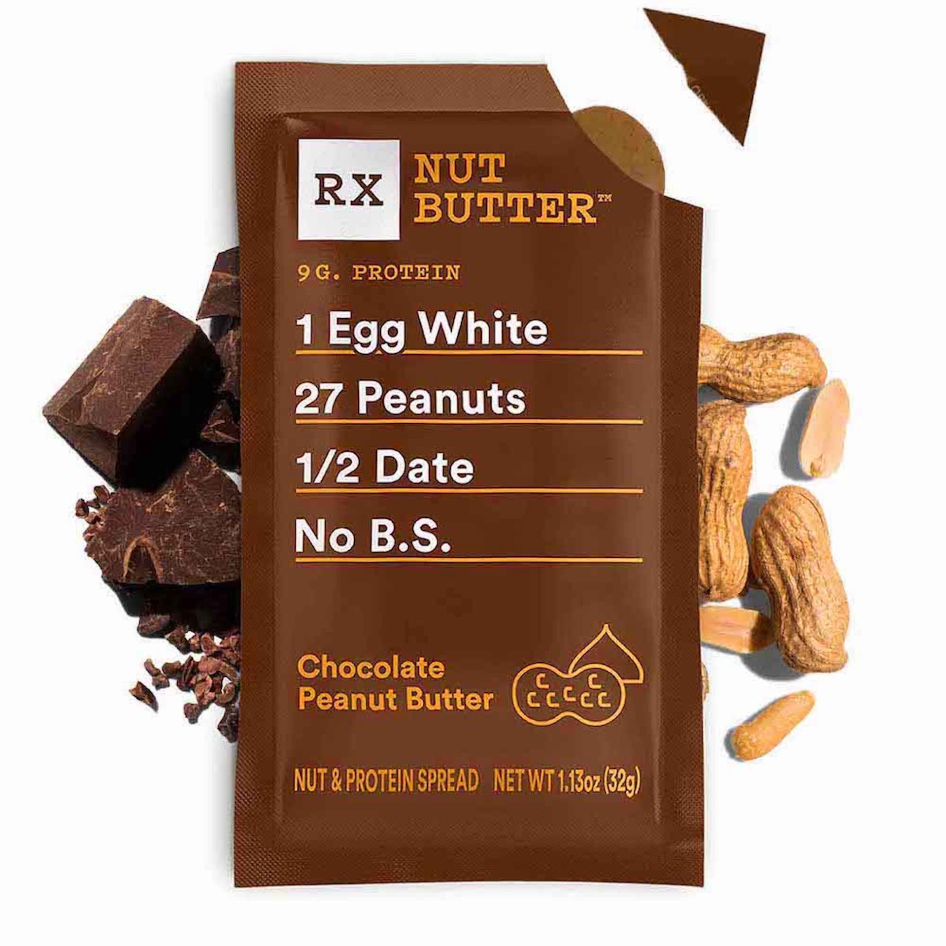 slide 4 of 4, RX Nut Butter Peanut Butter, Chocolate, 1.13 oz, 1.13 oz