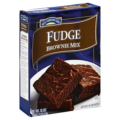 slide 1 of 1, Hill Country Fare Fudge Brownie Mix, 18.3 oz