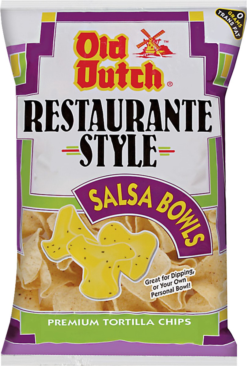 slide 5 of 5, Old Dutch Restaurante Style Salsa Bowls Premium Tortilla Chips, 10 oz