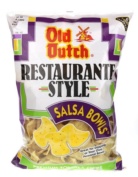 slide 1 of 5, Old Dutch Restaurante Style Salsa Bowls Premium Tortilla Chips, 10 oz