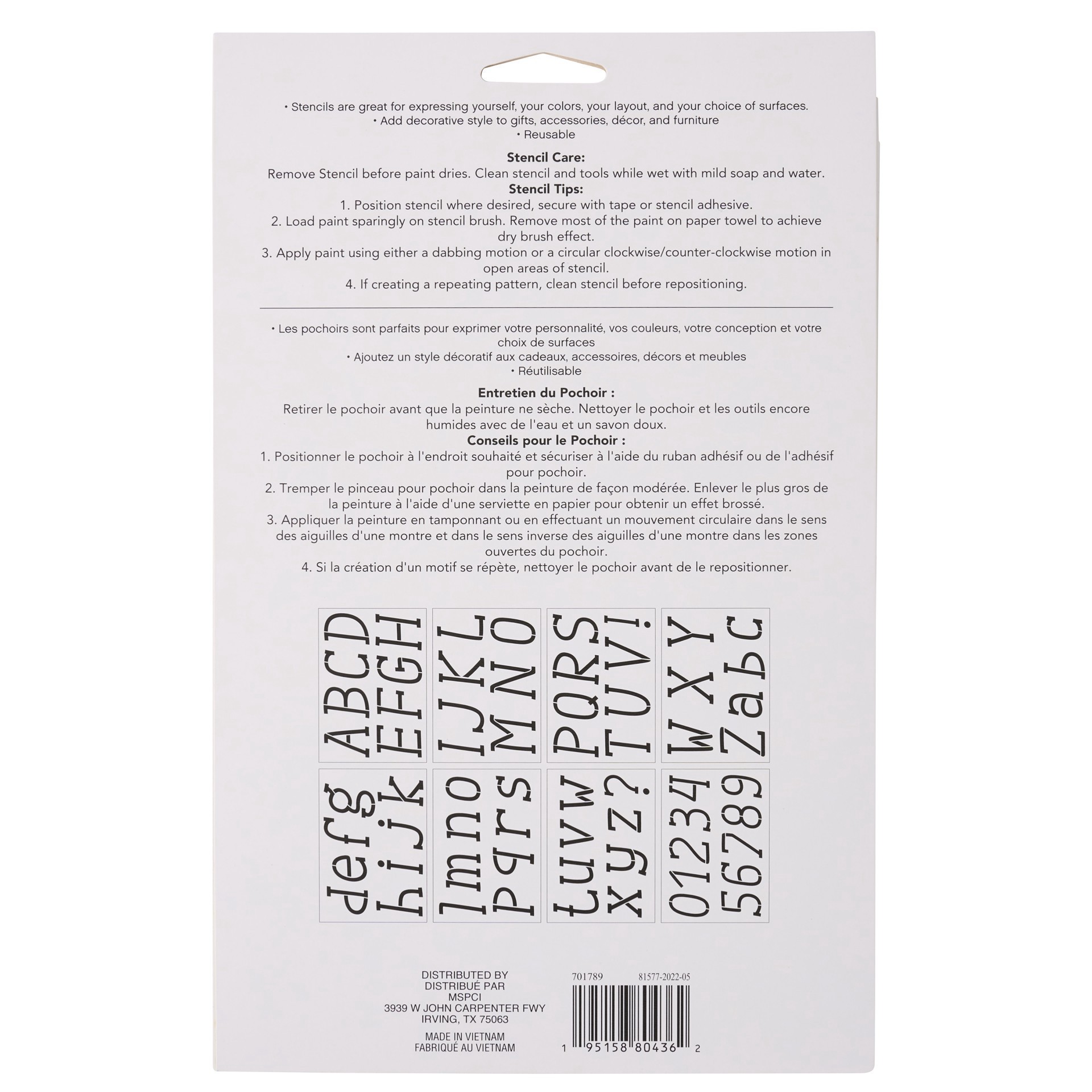 slide 3 of 4, 3" Italic Serif Alphabet Stencils By Craft Smart, 3 in