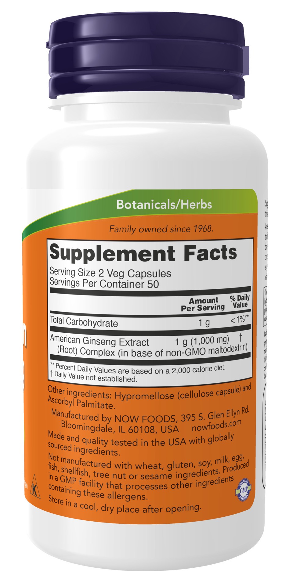slide 4 of 4, NOW Foods American Ginseng Extract - 100 Veg Capsules, 100 ct