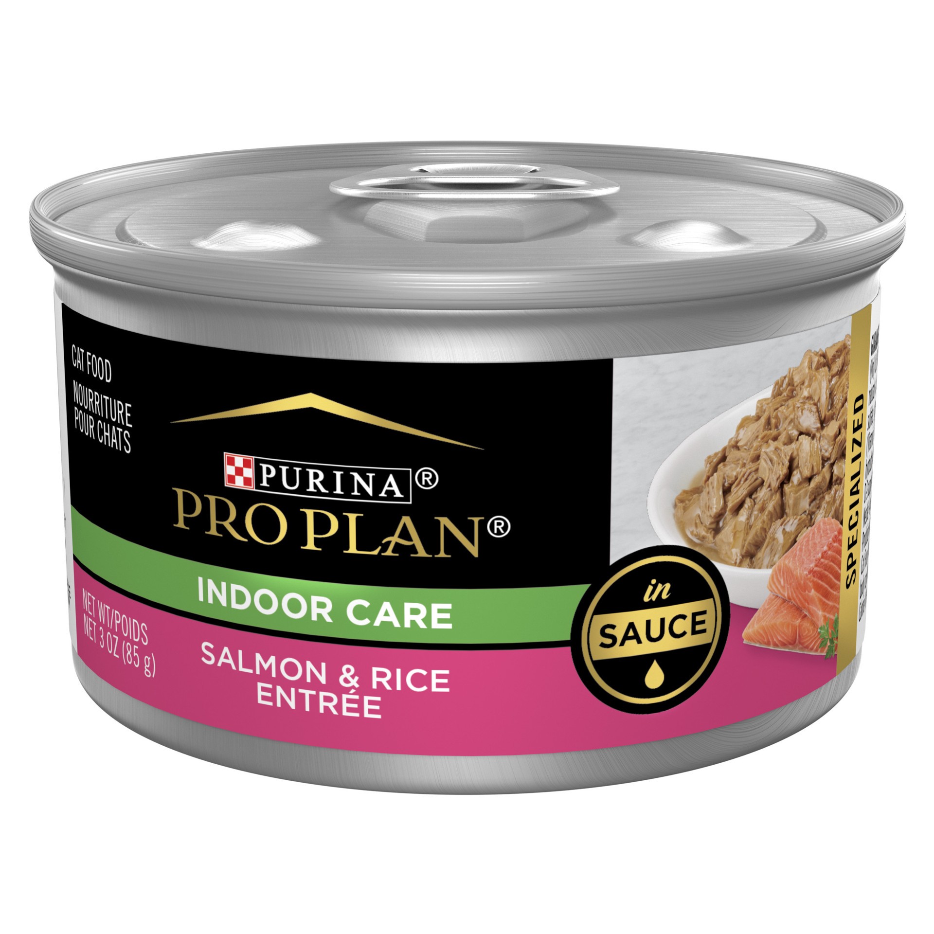 slide 1 of 9, Pro Plan Purina Pro Plan Indoor Cat Food Indoor Balance Grilled Salmon Entree in Sauce, 3 oz