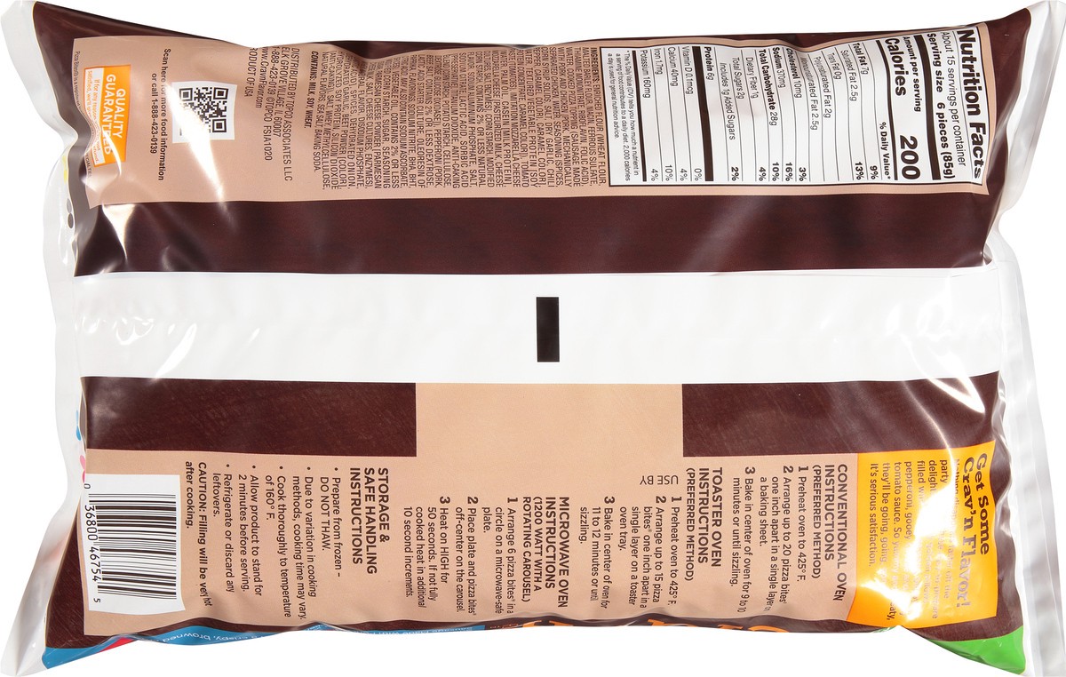 slide 6 of 9, Crav'n Flavor Combination Pizza Bites Family Size 45 oz, 45 oz