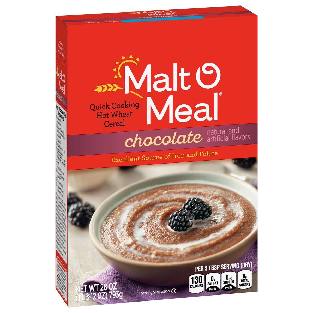 slide 10 of 14, Malt-O-Meal Chocolate Wheat Hot Cereal, 36 OZ Box, 28 oz