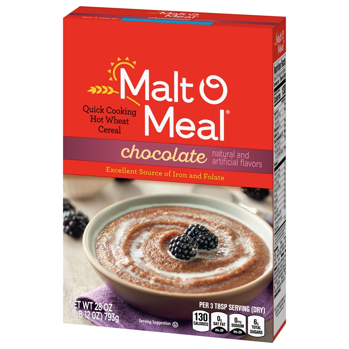 slide 13 of 14, Malt-O-Meal Chocolate Wheat Hot Cereal, 36 OZ Box, 28 oz