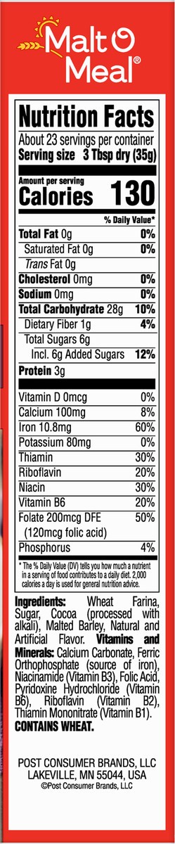 slide 11 of 14, Malt-O-Meal Chocolate Wheat Hot Cereal, 36 OZ Box, 28 oz