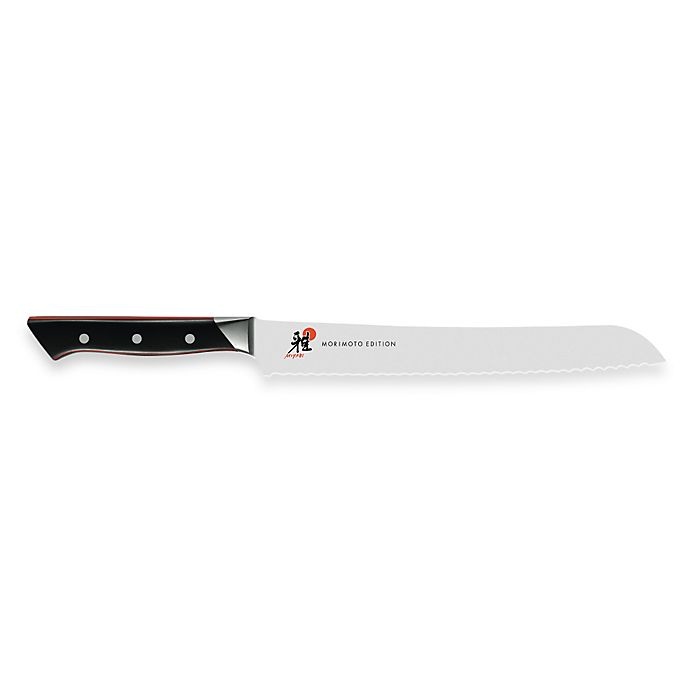 slide 1 of 1, MIYABI Morimoto Red Series 600 S Bread Knife, 9.5 in