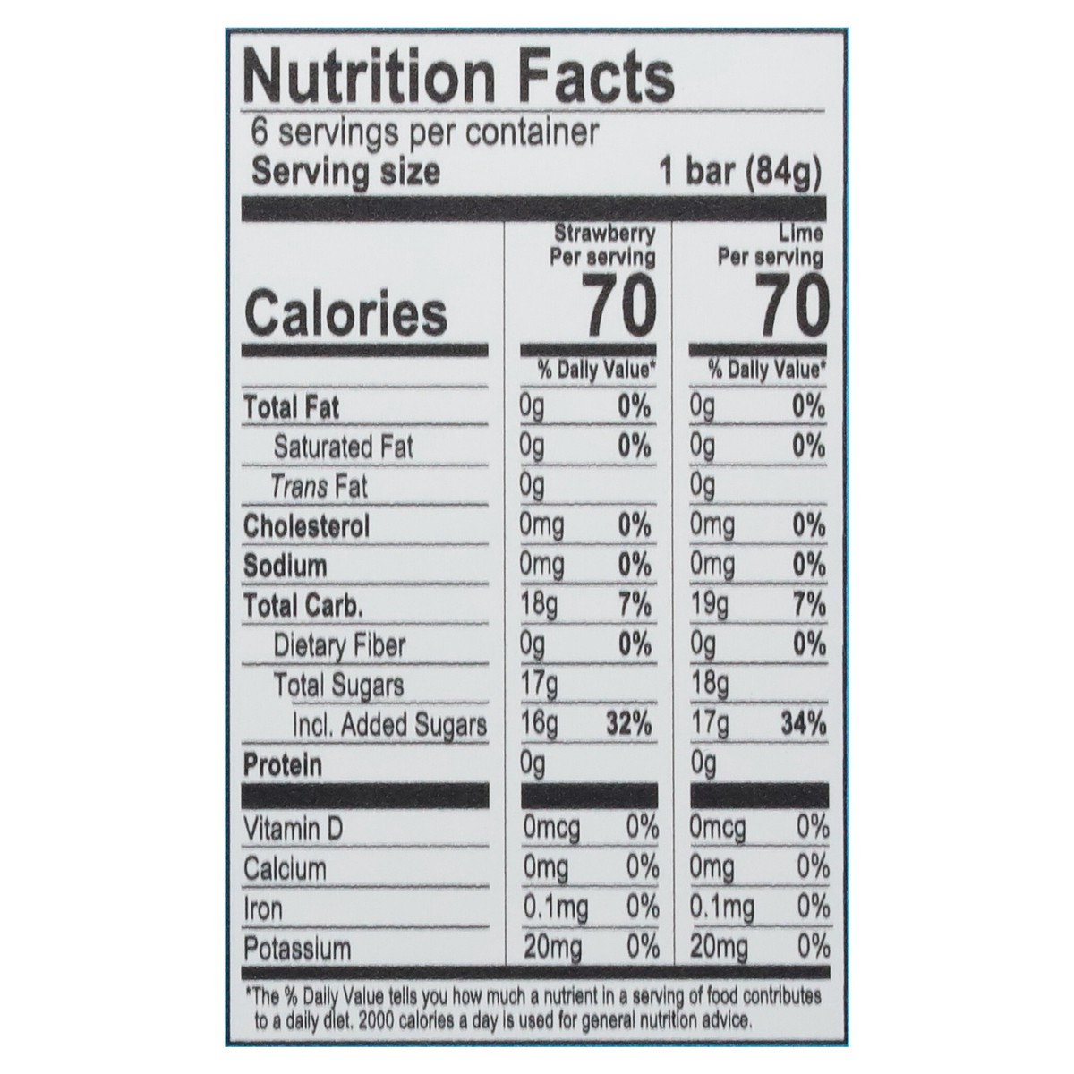 slide 4 of 13, Whole Fruit Lime & Strawberry Fruit Bars 6 - 2.75 fl oz Bars, 6 ct