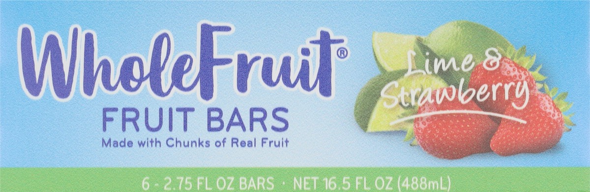 slide 5 of 13, Whole Fruit Lime & Strawberry Fruit Bars 6 - 2.75 fl oz Bars, 6 ct