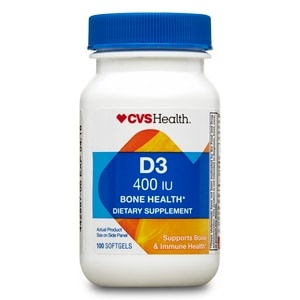 slide 1 of 1, CVS Health Vitamin D Softgels 400iu, 100 ct