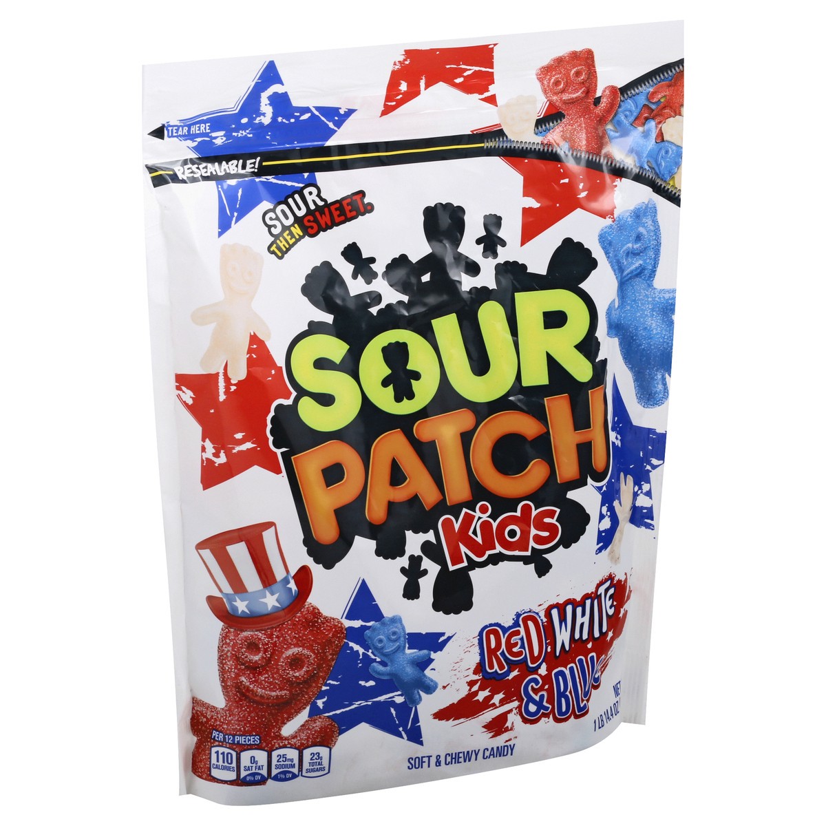 slide 4 of 11, Sour Patch Kids Soft & Chewy Red White & Blue Candy 30.4 oz, 30.4 oz