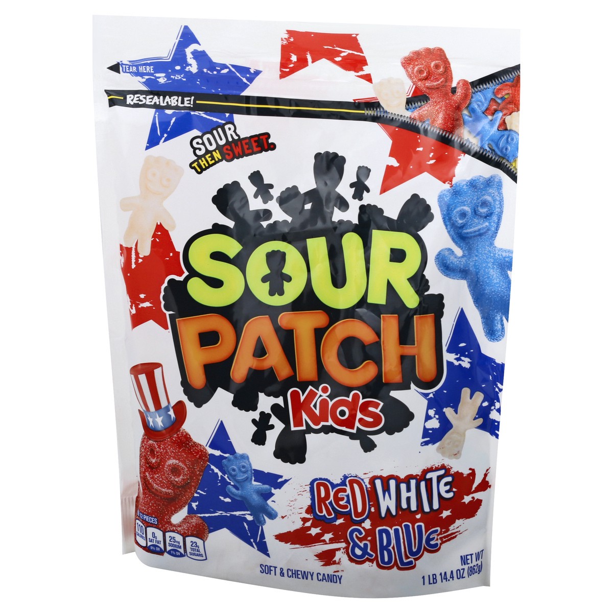 slide 3 of 11, Sour Patch Kids Soft & Chewy Red White & Blue Candy 30.4 oz, 30.4 oz