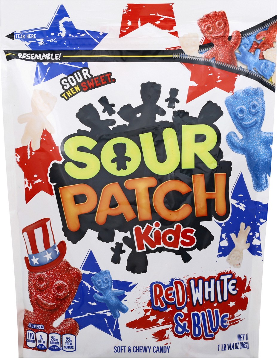 slide 8 of 11, Sour Patch Kids Soft & Chewy Red White & Blue Candy 30.4 oz, 30.4 oz