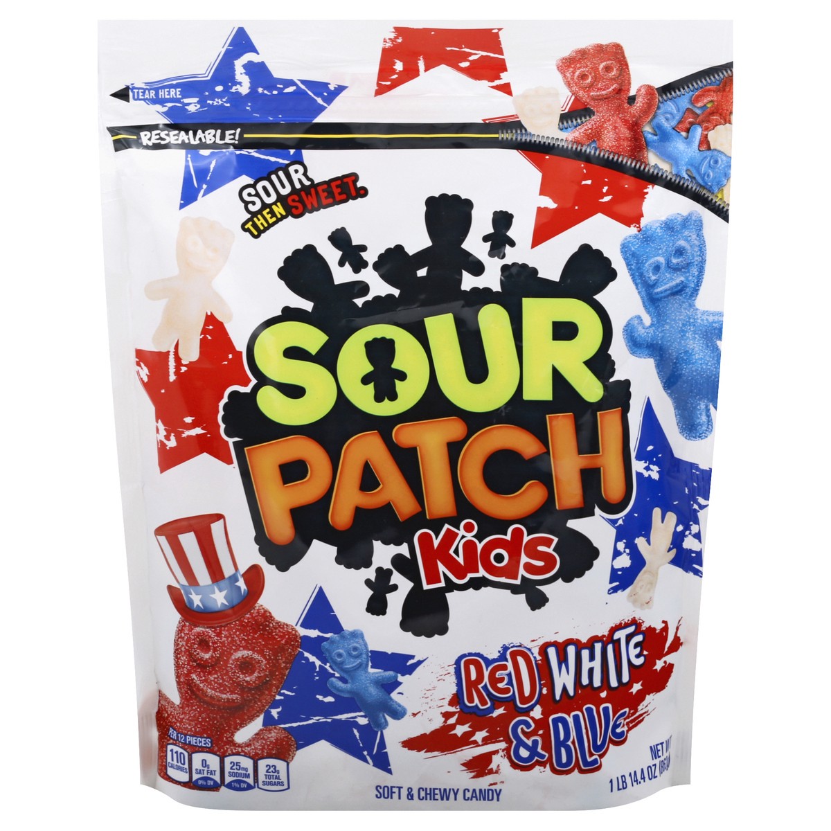 slide 1 of 11, Sour Patch Kids Soft & Chewy Red White & Blue Candy 30.4 oz, 30.4 oz