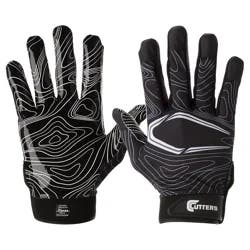 SHOCK DOCTOR Cutters Game Day Receiver Gloves, Black Topo, S/m