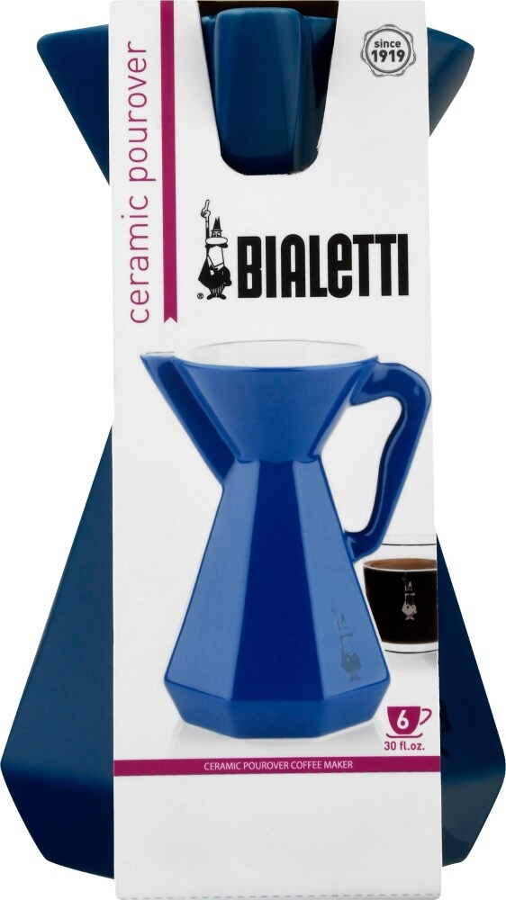 slide 1 of 1, Bialetti Ceramic Pourover Carafe - Blue, 1 ct